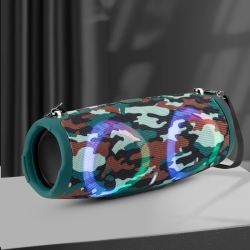 THE WAY Mini-Xtreme3RGB War Drum 3Rd Generation Bluetooth Speaker With Plug-In Card And Subwoofer, Portable Built-In Battery - Camouflage