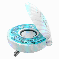 THE WAY Shell Bluetooth Speaker Cool Fashion Colorful Light Indoor Mini Bluetooth Speaker Atmosphere Bass - In White