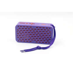 THE WAY Portable Bluetooth Speaker Outdoor Lanyard Mini Card Speaker Wireless Subwoofer Tws Speaker - In Purple