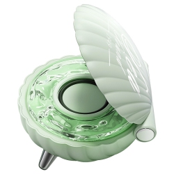 THE WAY Shell Bluetooth Speaker Cool Fashion Colorful Light Indoor Mini Bluetooth Speaker Atmosphere Heavy Bass - In Green