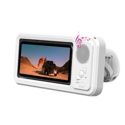 GREEN SCENIC Waterproof Phone Holder, Multifunctional Touchscreen Phone Holder for Bathroom And Shower, Suitable for Phones Under 7 Inch In White