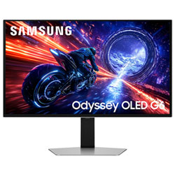 Samsung Odyssey G6 27" WQHD 500Hz 0.03ms GTG OLED FreeSync Gaming Monitor (LS27FG600SNXZA) - Silver