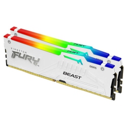 KINGSTON Fury Beast RGB Expo 64GB 6000Mt/s Ddr5 Cl30 Dimm Desktop Gaming Memory Kit Of 2 - Kf560C30Bweak2-64 In White