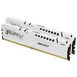 KINGSTON Fury Beast 32GB 6000Mt/s Ddr5 Cl30 Dimm (Kit Of 2) Desktop Gaming Memory - Kf560C30Bwek2-32 In White