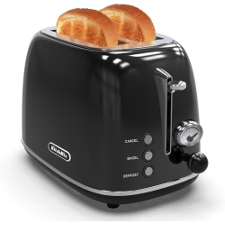 GENERIC Toaster 2 Slice, Kitchmix Retro Stainless Steel Toaster \w 6 Settings, 1.5 In Extra Wide Slots, Bagel/defrost/cancel Function, Removable