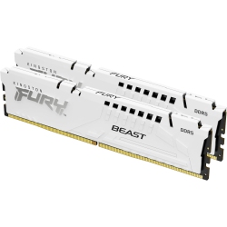 KINGSTON Fury Beast 64GB 6000Mt/s Ddr5 Cl30 Dimm (Kit Of 2) Desktop Gaming Memory - Kf560C30Bwek2-64 In White