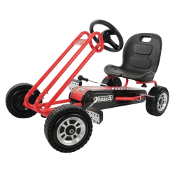 HAUCK Lightning Ergonomic Pedal Ride On Go Kart Toy for Boys And Girls In Red