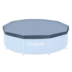 FUNSICLE 10Ft Round Above Ground Frame Pool Debris Cover, Accessory Only In Gray