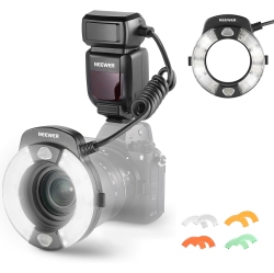 NEEWER Refurbished (Excellent) - Rf1-N Ttl Macro Ring Flash for Nikon – 76Ws, 5600K, And More Ideal for Macro Photography