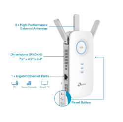 GENERIC Tp-Link Ac1900 Wifi Extender (Re550), Covers Up to 2800 Sq.ft And 35 Devices, 1900Mbps Dual Band Wireless Repeater, Internet Booster, Gigabit