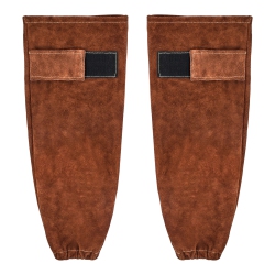 VEVOR Leather Welding Sleeves, Heavy Duty Cowhide Flame Resistant Work Sleeves for Arm Protection, Heat-Resistant Safety Sleeve for Welding