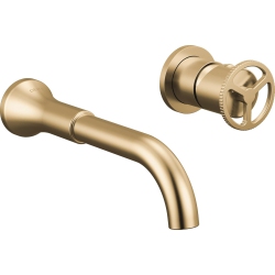 DELTA FAUCET Trinsic Wall Mount Bathroom Faucet Gold, Wall Mount Faucet Bathroom, Wall Faucets Bathroom Sink