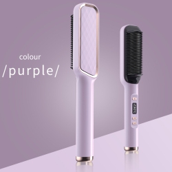 THE WAY Lcd Straightening Comb, Negative Ion, No Hair Damage, Straightening And Curly Hair, Dual-Purpose Lazy Curling Iron, Hair Straightener - - Lcd