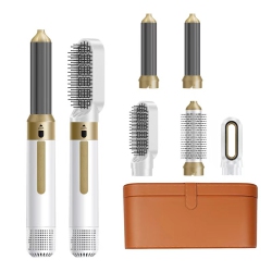 THE WAY 5-In-1 Multifunctional Hot Air Comb Set Automatic Curling, Blowing And Straightening Dual-Purpose Hairdressing Curling Iron - Suitcase Model