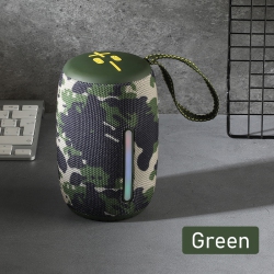 THE WAY P Pro3 Wireless Bluetooth Speaker With Subwoofer, Outdoor Portable Speaker With Voice Prompt - Camo