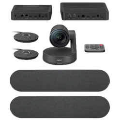 LOGITECH Rally Plus Ultra HD 4K Conference Camera System With Dual-Speakers And Mic Pods Set (960-001225)
