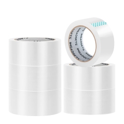 IMGADGETS Clear Packaging Tape 6 Rolls | 48Mmx100M Heavy-Duty Roll | Strong Adhesive \w Propanoic Acid Glue | 45 Micron, Ideal for Sealing Boxes