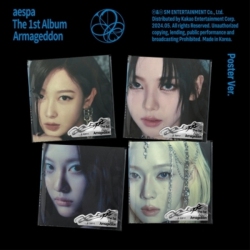 SM ENTERTAINMENT Aespa - Armageddon - Poster Version - Random Cover - Incl. Postcard, Sticker, Folded Poster, Photocard [Compact Discs]