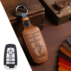 THE WAY Popular Car Key Fobs for The Ford Raptor, F150, Edge, Explorer, And Mondeo – Retro-Style Smart Key Fob. In Brown