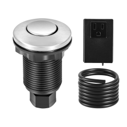 VEVOR Garbage Disposal Air Switch Kit, 2.5" Sink Top Air Switch for Food Waste Disposal, Brushed Stainless Steel On/off Air Button for Stainless