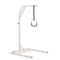VEVOR 300Lbs Capacity Trapeze Bar for Bed Mobility, Height-Adjustable Free Standing Trapeze Bar \w 2 Wheels, Bed Pull Up Assist for Elderly