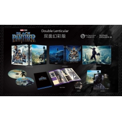 BLUFANS Panther [3D+2D Blu-Ray] [Steelbook] ( Exclusive Double Lenticular Edition) In Black