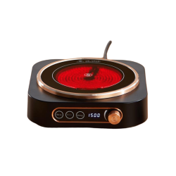 CHSSHA00 Small Ceramic Stove, 1500W Power/3-Hour Timer/no Stove Option, Suitable for Making Tea And Boiling Water, 110V