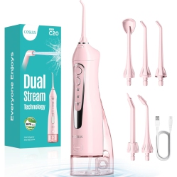 MEHIAZ Water Teeth Flosser: 300Ml Cordless Electric Water Tooth Flossing Rechargeable Ipx7 Waterproof Portable Travel Flossers Set for Teeth