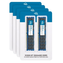 OWC 512GB (8X64GB) Ddr5 4800 PC5-38400 Cl40 2Rx4 288-Pin 1.1V Ecc Registered Rdimm Memory Ram Module Upgrade Kit for Select Workstations Or Servers