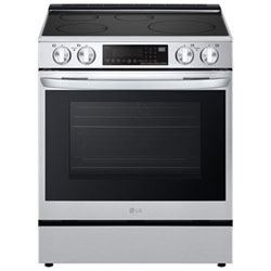 Open Box - LG 30" 6.3 Cu Ft True Convection Slide-In Smart Induction Air Fry Range (LSIL6334F) - Print Proof Stainless - Scratch & Dent