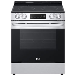 Open Box - LG 30" 6.3 Cu. Ft. Fan Convection Slide-In Electric Air Fry Range (LSEL6332FC) - Stainless Steel - Scratch & Dent