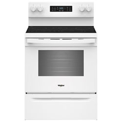 Whirpool 30" 5.3 Cu. Ft. Free-Standing 5-Element Smooth Top Electric Range (YWFES5730SB) - Black