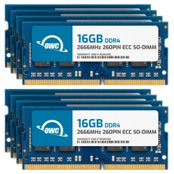 OWC 128GB (8X16GB) Ddr4 2666Mhz PC4-21300 Cl19 2Rx8 Ecc Unbuffered Sodimm 1.2V 260-Pin Memory Ram