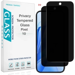 GENER (2 Pack) Privacy Screen Protector for Google Pixel 10 (6.3", 2025) – Anti Spy Tempered Glass, Fingerprint Unlock, Anti-Scratch, Bubble-Free