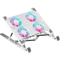 CHSSHA00 Adjustable Laptop Stand \w 4 Detachable USB Cooling Fans, Aluminum Laptop Stand, Compatible \w Macbook Air And Other Laptops Up to 17 Inch