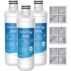 WATERDROP Lt1000PC Adq747935 Refrigerator Water Filter And Air Filter, Replacement for Lg® Lt1000P®, Lmxs28626S, Lfxs26973S, Lfxs26596S
