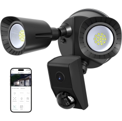 ZAFRO Floodlight Camera, Motion Sensor Outdoor Lights, 1650Lm Led, 2K HD Outdoor Security Camera, Two-Way Audio, 120° Wide View, Waterproof, 110Db