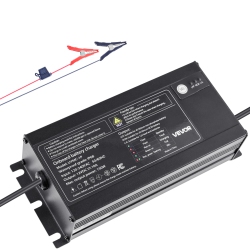 VEVOR 10A Marine Battery Charger, 1-Bank, 12V Onboard Boat Charger, Ip68 Waterproof Smart On-Board Battery Charger, for Lithium-Ion (Lifepo4), Ncm