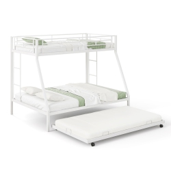 SLICKBLUE Space-Saving Bunk Bed With Trundle Bed for Extra Sleeping Space