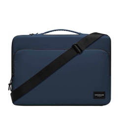 GASTON LUGA Dash Cushioned Briefcase 16" | Durable Vegan Leather | Fits Laptops 11″–16″ | Dark In Blue