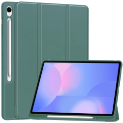 THE WAY for Samsung Tab S10Fe+ (13.1-Inch) And S10Fe Plus X620 Tpu Case With Pen Slot - Tab S10 Fe+/s10Fe Plus Sm-X620 - Dark In Green