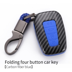 THE WAY Suitable for Toyota Corolla Key Bag New Camry Rav4 Rongfang Crown Highlander Four-Button Carbon Fiber Clip - Four-Button Carbon Fiber Single