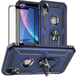 TASNIM Case for Iphone Xs Max Phone Case Cover - Includes Tempered Protective Films With Sliding Window Camera Protection And Ring Phone Holder -