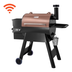 VEVOR 8 In 1 Wood Pellet Grill Smoker, Bbq Grills for Outdoor Cooking, 575 Square Inches Cook Area Electric Smokers, \w Wifi-App Control, Lcd