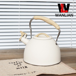 THE WAY Suitable for Induction, Gas, And Ceramic Stoves. 3L Large Capacity Whistling Kettle for Coffee Or Milk Brewing. Off-White
