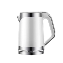 THE WAY 110V Stainless Steel Electric Kettle With Auto Shutoff, 304 Stainless Steel Double Wall Anti-Scalding, Us Standard 2.0L - In White