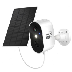 AOSU C7L 4Mp Wireless Outdoor Battery Camera With Solar Panel - In White