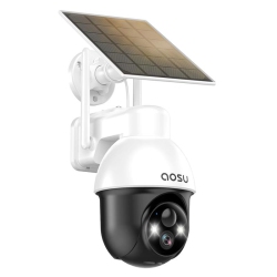 AOSU C9L 4Mp Wireless Outdoor Pt Battery Camera With Solar Panel - In White