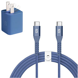 LOGiiX Vibrance 30W USB-C GaN Wall Charger with 1.5m USB-C Cable - Midnight Blue