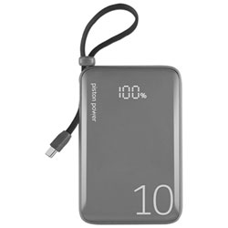 LOGiiX Piston Power 10000 mAh 20W Power Bank with USB-C Cable - Grey